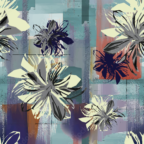 vintage background with flowers
