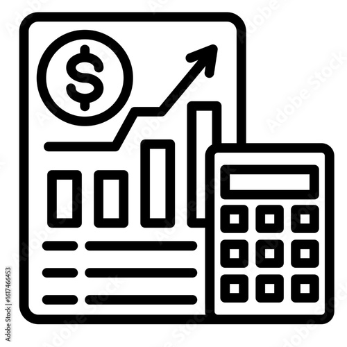 Income Statement  Icon Element For Design