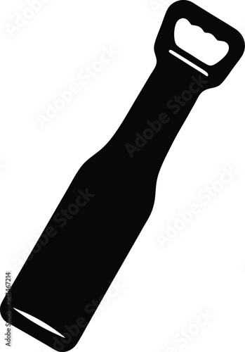 Minimal Bottle Opener silhouette vector art illustration