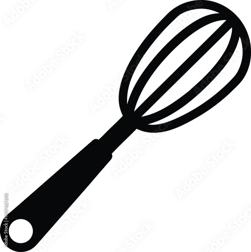 Handheld Egg Beater silhouette vector art illustration
