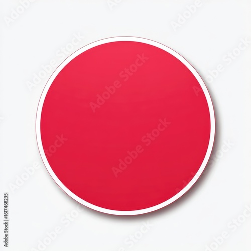 Free Download Red circle with white border - GFXLoad