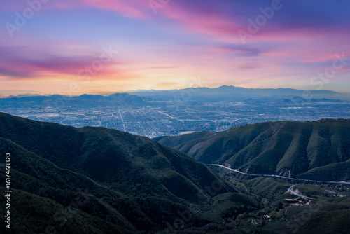 Beautiful  landscape, sunset  sky of mountains, landscape