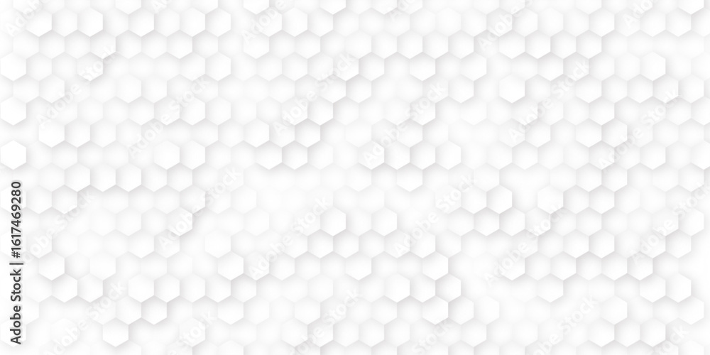 Fototapeta premium Honeycomb pattern with hexagon mesh. Flat vector illustration isolated on white background. 