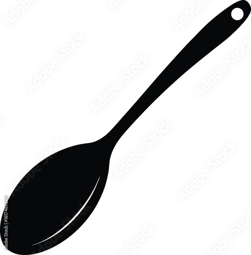 Tablespoon Basic Shape silhouette vector art illustration
