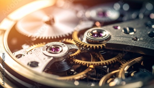 Wallpaper Mural The Complex Inner Workings of a Mechanical Watch, Revealing the Artistry and Precision Behind Timekeeping Torontodigital.ca