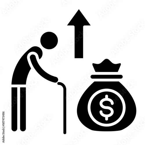 Pension Fund  Icon Element For Design