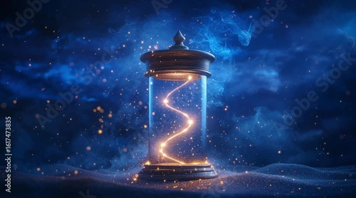 A spell freezing time around the caster