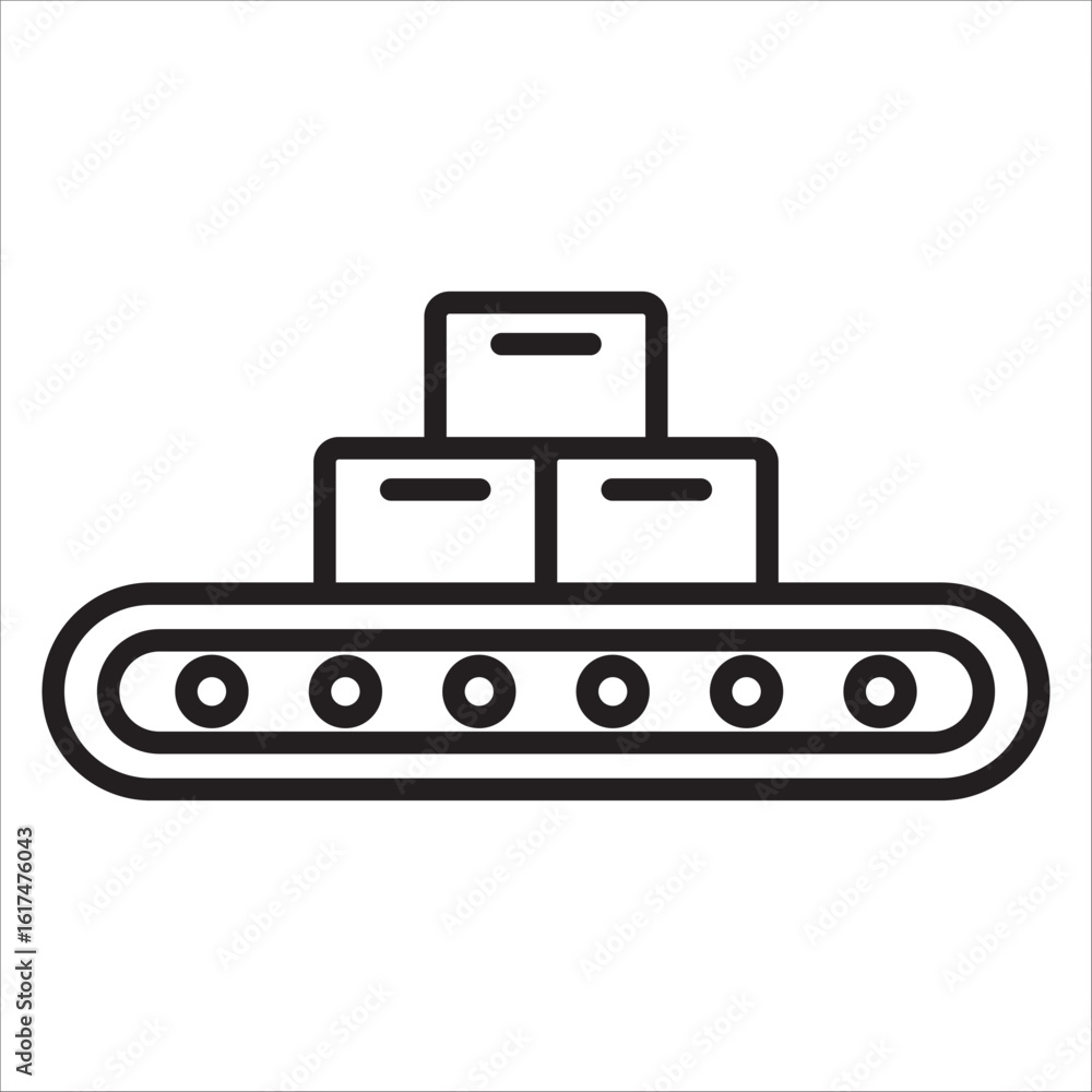 Obraz premium Manufacturing icon outine vector