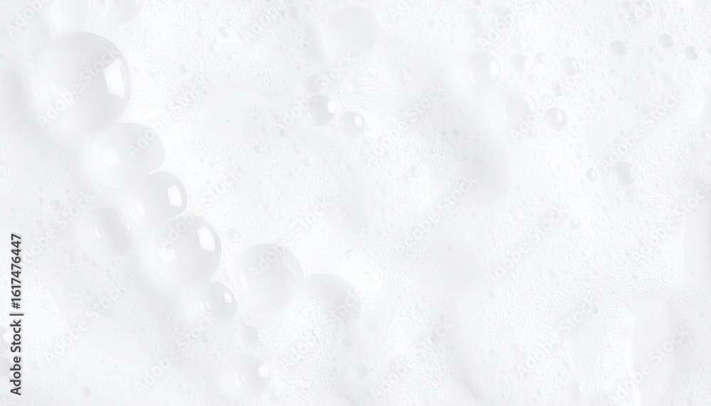 Obraz premium Bubbly Texture: An abstract close-up of a bubbly, frothy surface, evoking a sense of cleanliness and freshness.