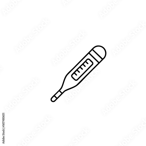Thermometer icon for medical or veterinary temperature check