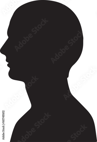 Man Head Silhouette vector illustration	