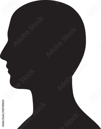 Man Head Silhouette vector illustration	