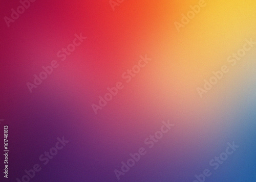 Vibrant pixelated gradient transitioning from deep purple to bright yellow and orange