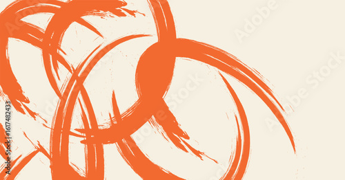 Orange grainy brush stroke texture background, retro background