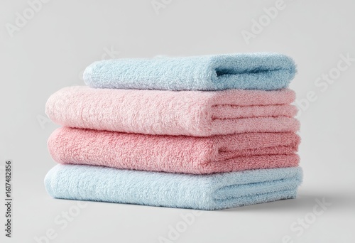 Stack of soft pastel towels