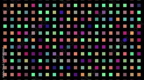 colorful squares pattern. video.