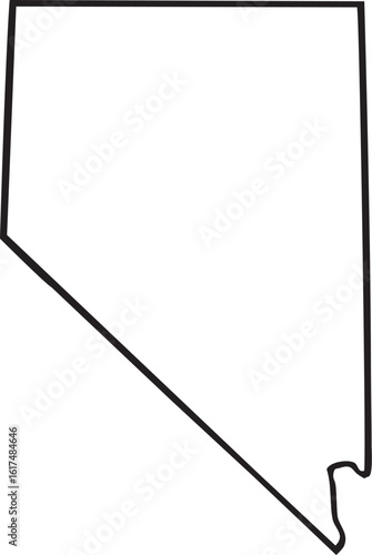 Vector State Outline Nevada