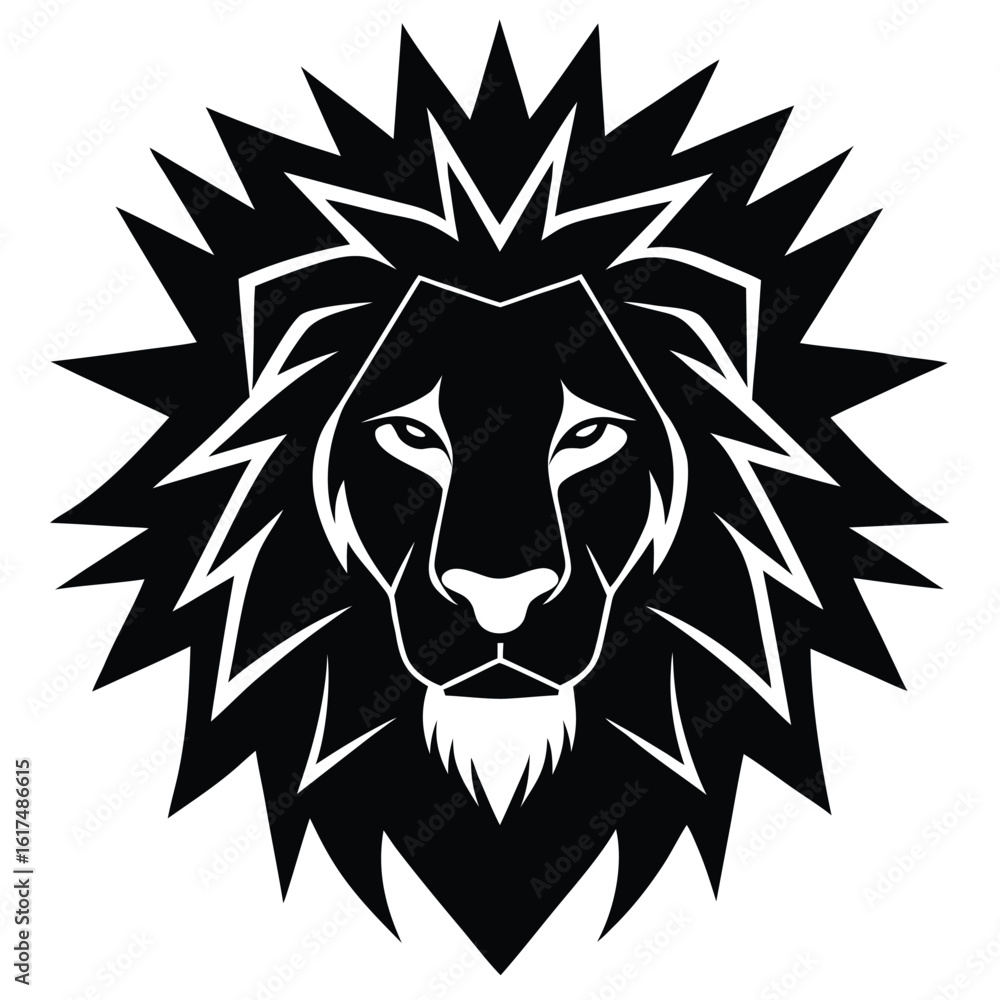 Fototapeta premium lion head vector illustration