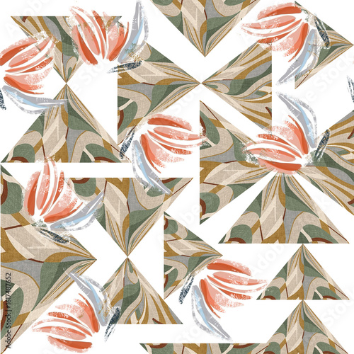 seamless pattern with candy canes