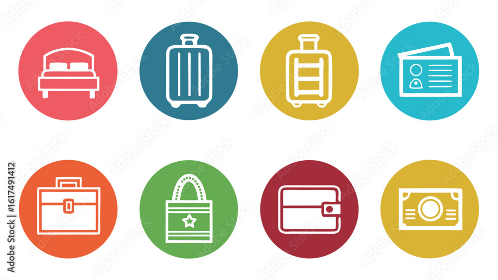 Collection of design icons set representing hotel business Elemants amenities and services Collection of design icons set representing hotel business Elemants amenities and services