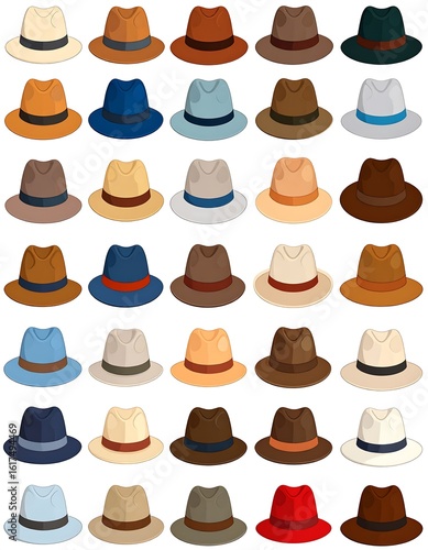 Collection of various hats