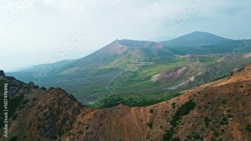 吾妻小富士と磐梯吾妻スカイライン　ドローン①　日本の山　福島県