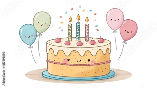 birthday cake with candles