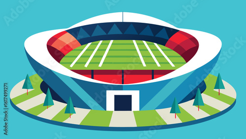 Futuristic Soccer Stadium Design for Banner or Advertisement Use