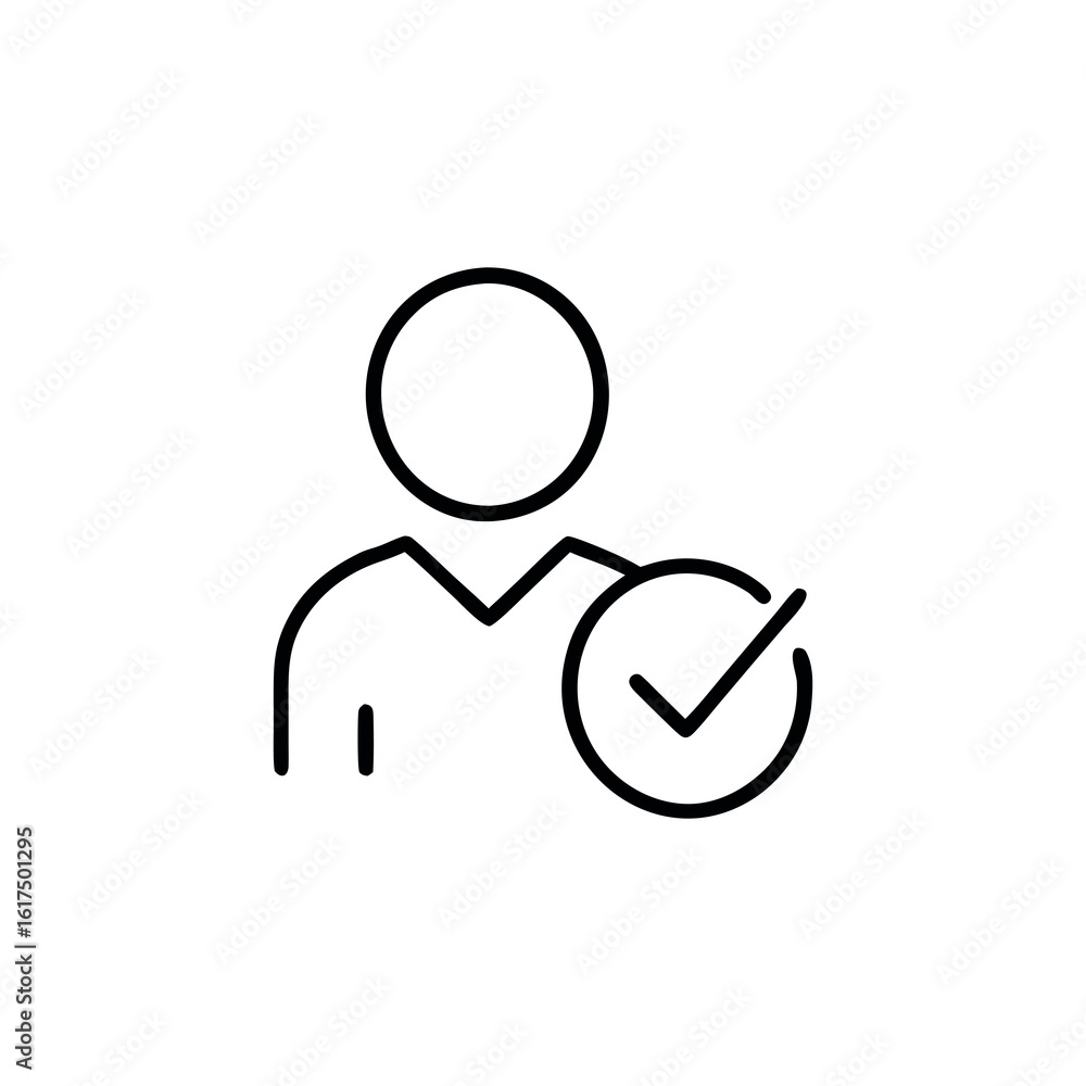 Fototapeta premium User Account Verified Icon Confirming Profile Legitimacy and Authenticity a Symbol of Trust and Security