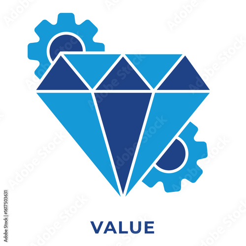 Single Icon Value, Perfect for Presentation, Website, Apps and more, Icon Blue Style