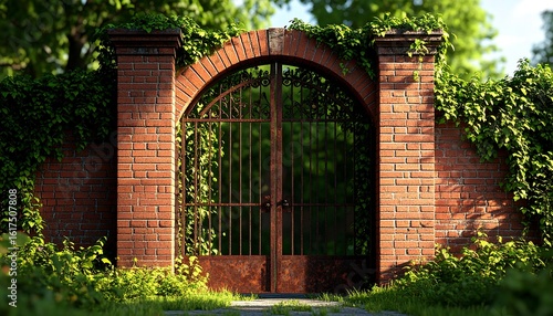 Ornate brick archway gate