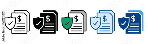Liability Insurance Icon Set Multiple Style