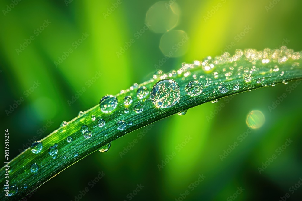 Naklejka premium Dew on grass wallpaper