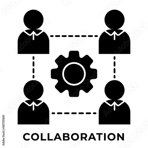 Single Icon Collaboration, Perfect for Presentation, Website, Apps and more, Icon Glyph Style