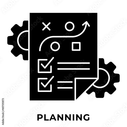 Single Icon Planning, Perfect for Presentation, Website, Apps and more, Icon Glyph Style