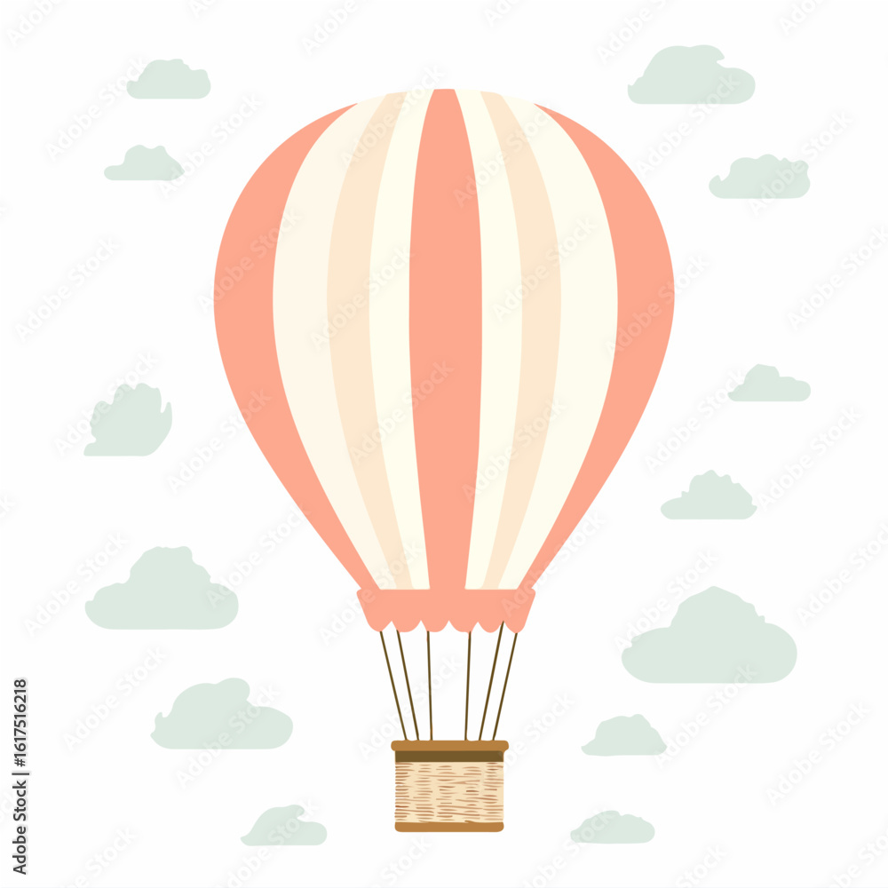 Fototapeta premium Hot air balloon vector diagram
