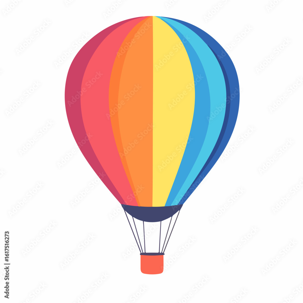 Fototapeta premium Hot air balloon vector diagram