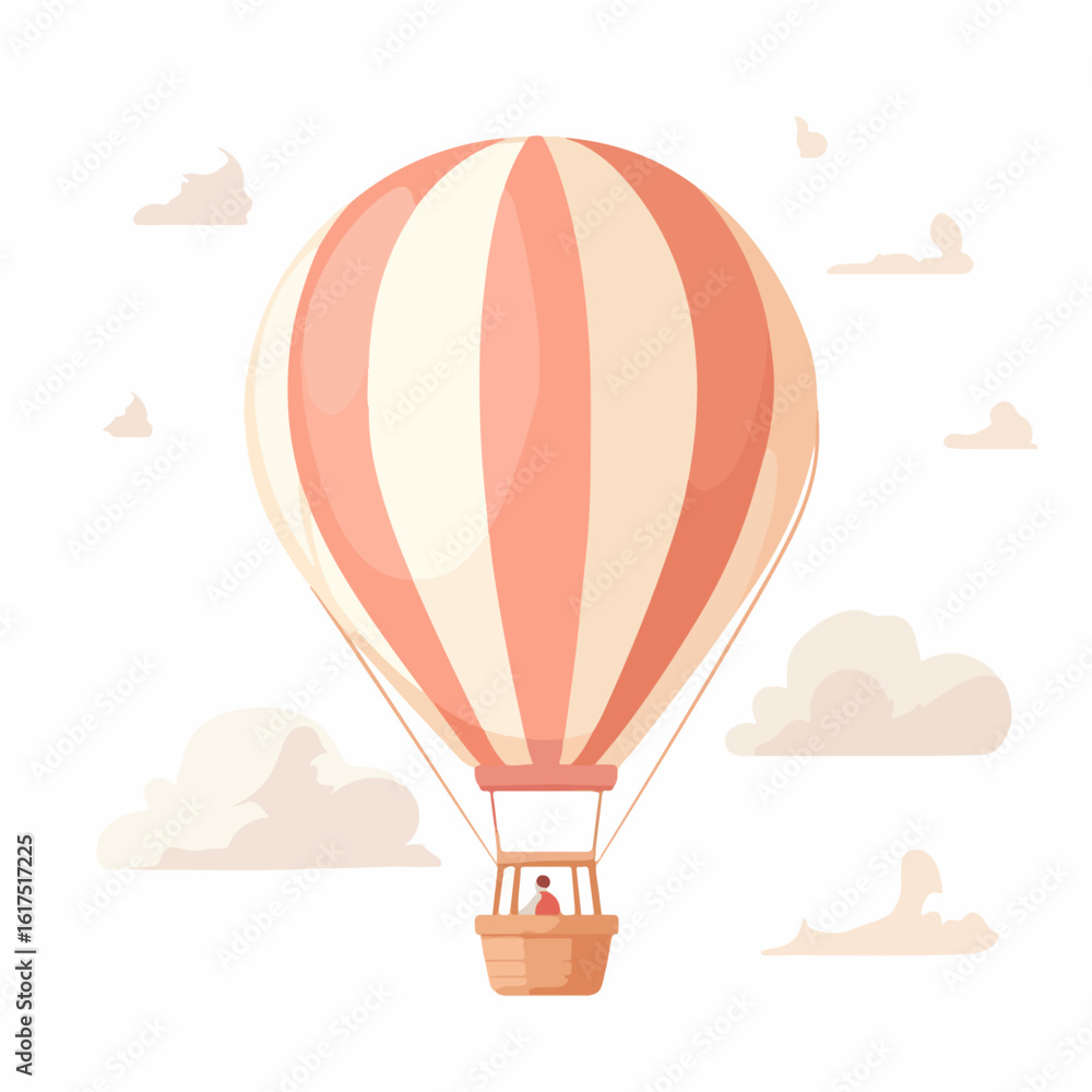 Obraz premium Hot air balloon vector diagram