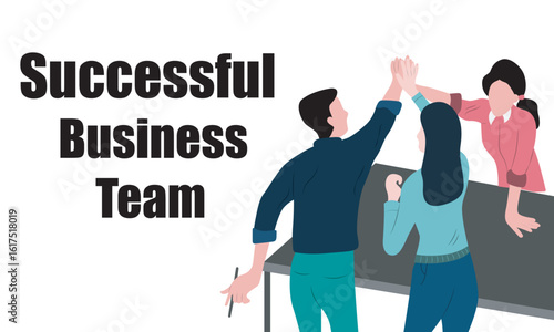 Team building importance in business success Illustration,  Vector Art 