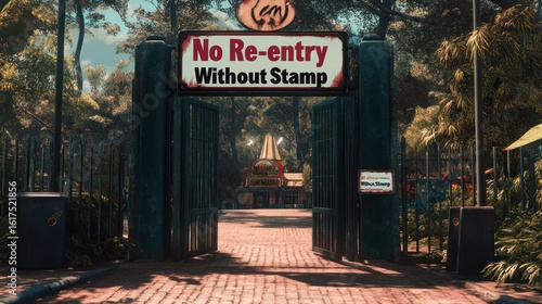 Amusement Park Gate with Bold 