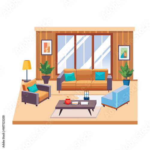 Spacious Big Living Room Of Luxurious Estate With Wooden Elements. Modern Mansion Interior With A New Stylish Furniture Design Concept For Residential ... See More