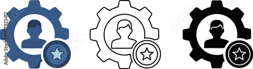 Explore user settings profile management and user preferences icon for website and application design