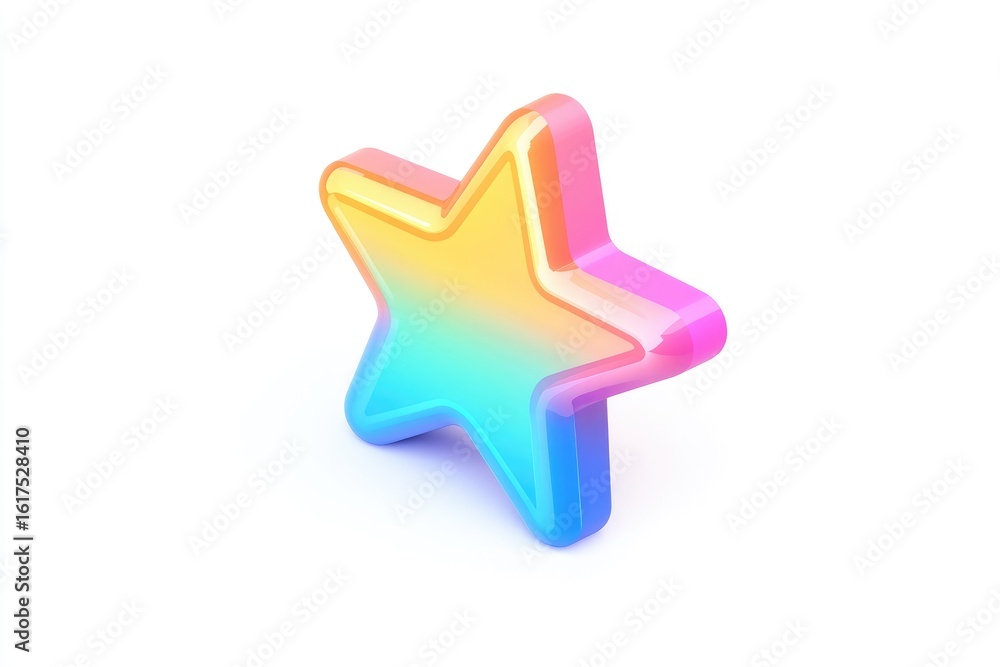 Fototapeta premium Colorful 3D star icon