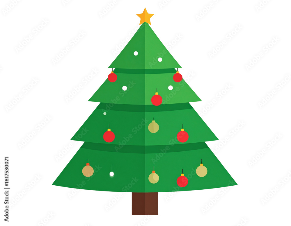 Obraz premium christmas tree isolated on white