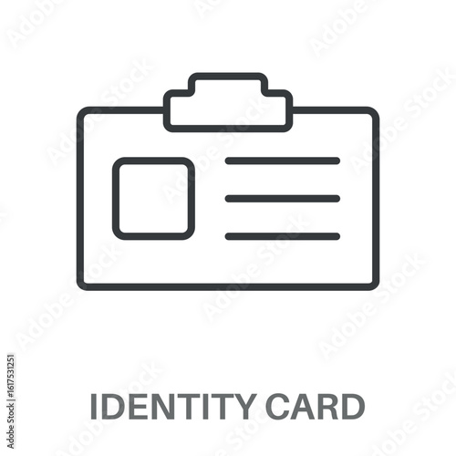 Identity Card Design Icon, Simple Style Design Inspiration For Any Logos Interface And Purpose