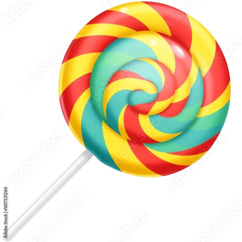 Colorful lollipop on a stick