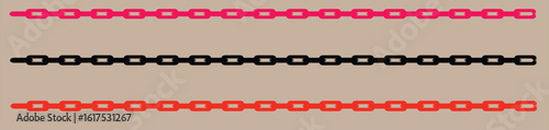 Seamless Rope Pattern Set Hemp Cord, Braid, Plait, Chain Line Collection, Marine Decorative Twine Vector Design