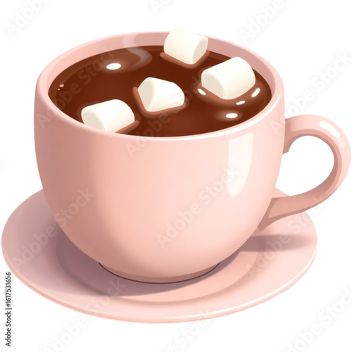 Cup of hot cocoa with marshmallows
