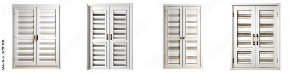 White Wooden Closet Doors Set - Interior Design Elements White Wooden Closet Doors Set - Interior Design Elements