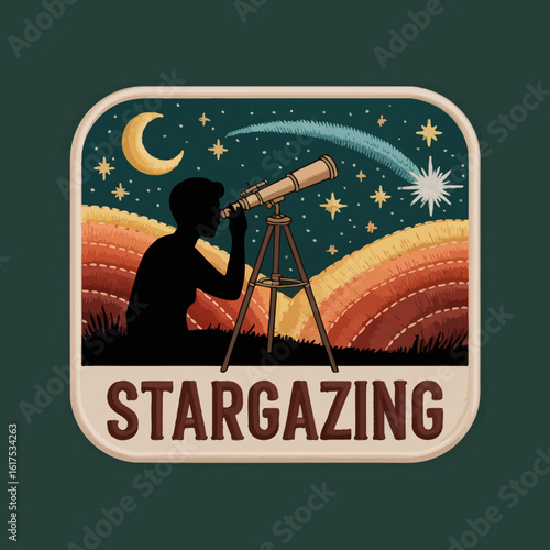 This image depicts a silhouette of a person gazing through a telescope at a dazzling night sky filled with stars, inviting contemplation of the universe's wonders.